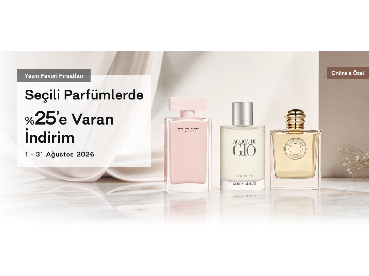 Seçili Parfümlerde %25'e Varan İndirim