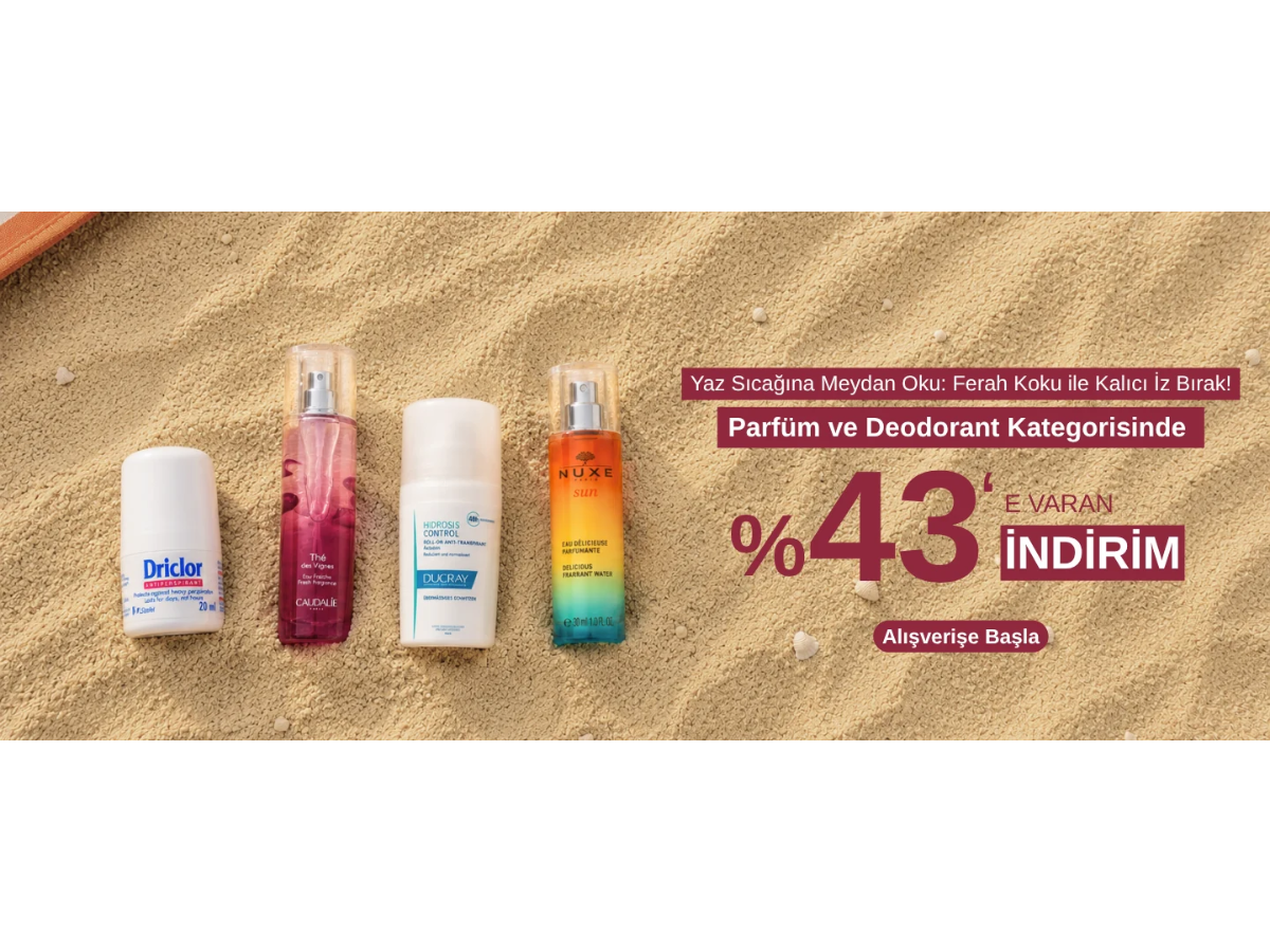 Parfüm ve Deodorant kategorisinde 43%'e varan indirim!