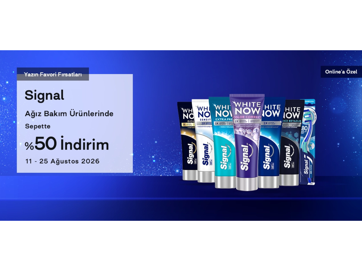 Signal Ağız Bakım Ürünlerinde Sepette %50 İndirim